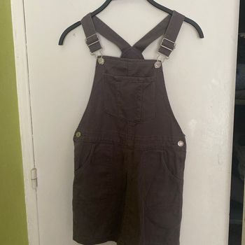 Salopette grise enfant fille