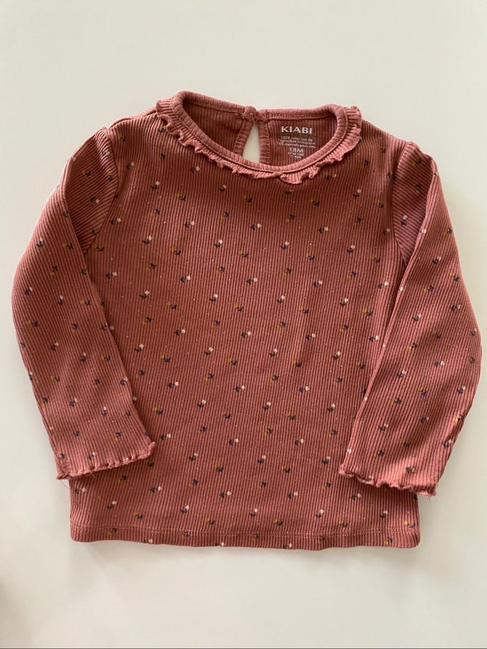 2 Tee shirt rose et blanc 18 mois - photo numéro 2