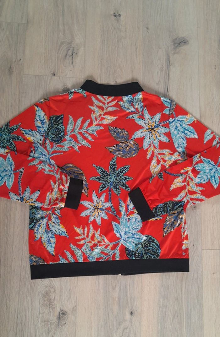 Sweat zippé rouge multicolore - photo numéro 6