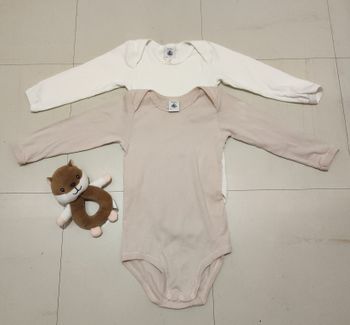 Lot de 2 bodies fille 24 mois Petit bateau