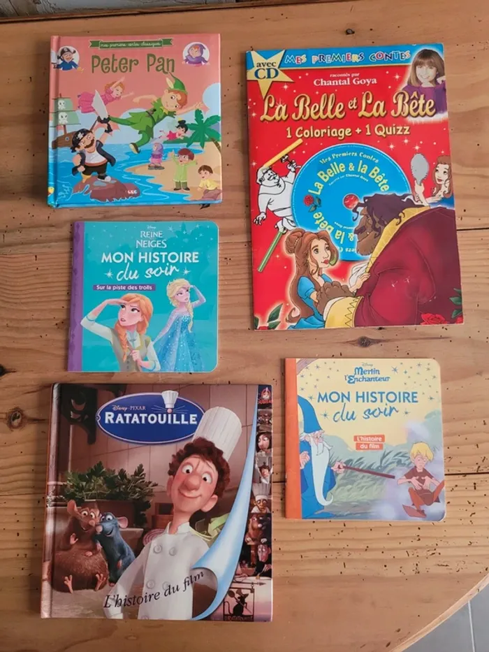 Lot de 5 livres Disney