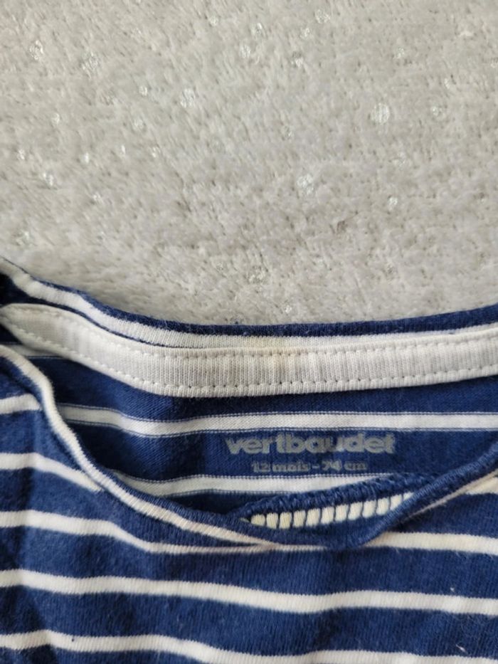 Tee-shirt manches longues 12 mois 74 cm - photo numéro 3