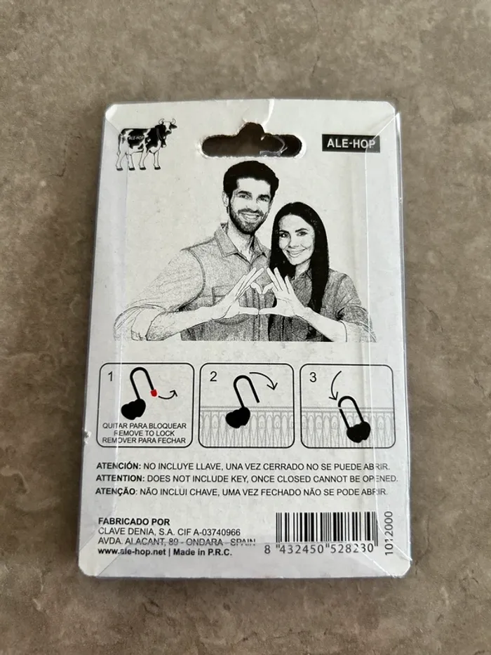 Cadenas Double Cœur Gravé - photo numéro 2