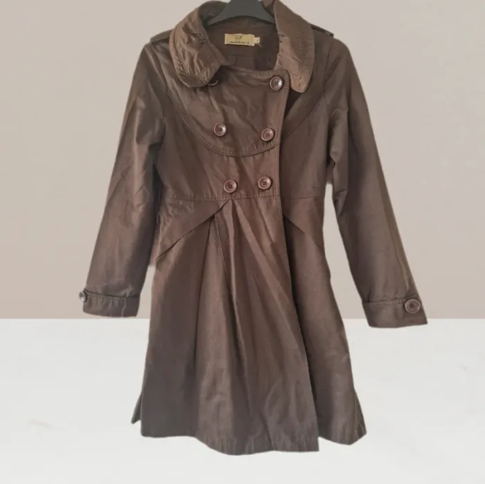 Magnifique manteau long d'automne marron - Sublim's - Taille L