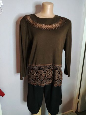 Tunique dentelle Marron t42/44