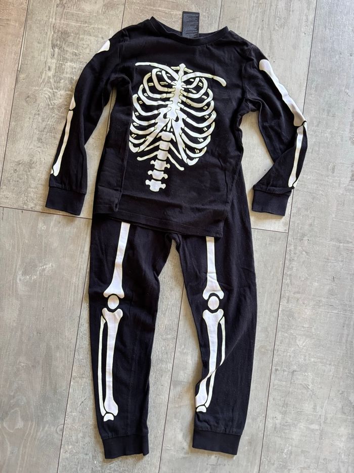 Pyjama squelette phosphorescent