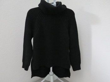 pull noir col roulé côtelé chic cop copine 🖤