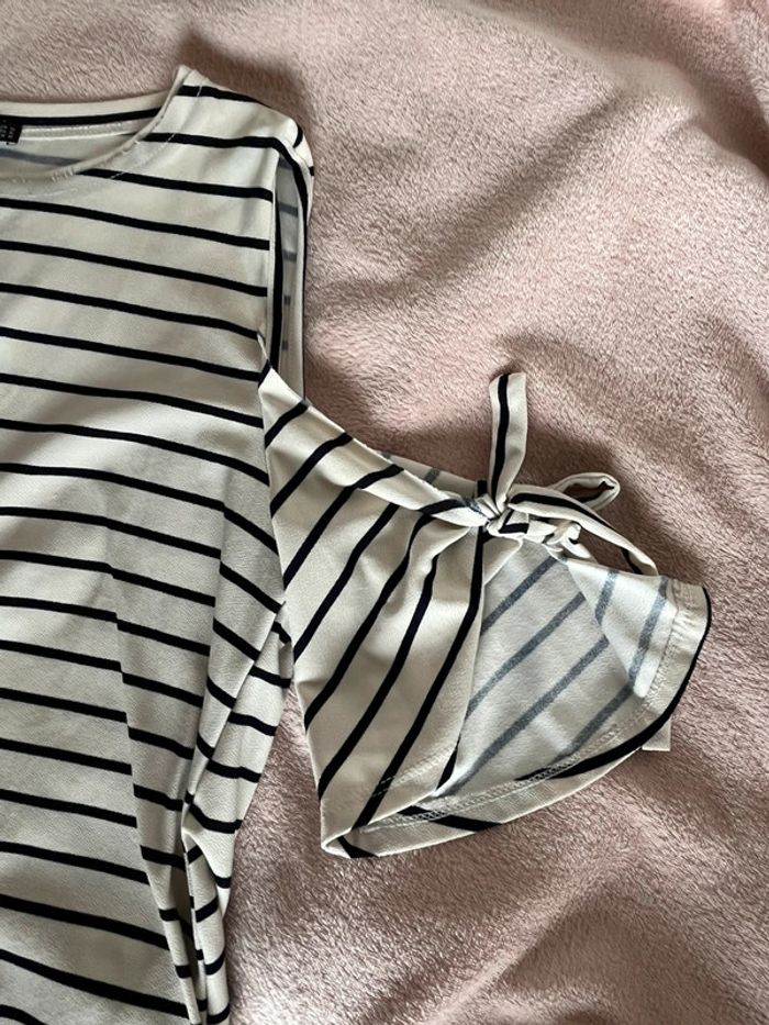 Robe Marinière Epaule Nue Mango - photo numéro 3