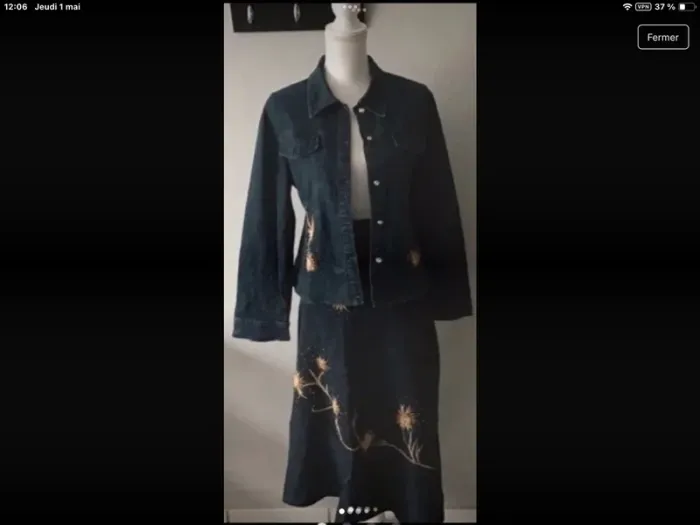 Tailleur jupe jean multiples
