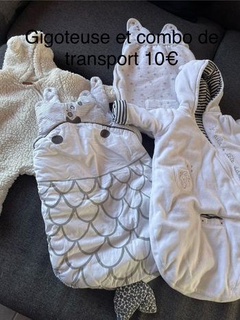 Lot Gigoteuse et combo transport