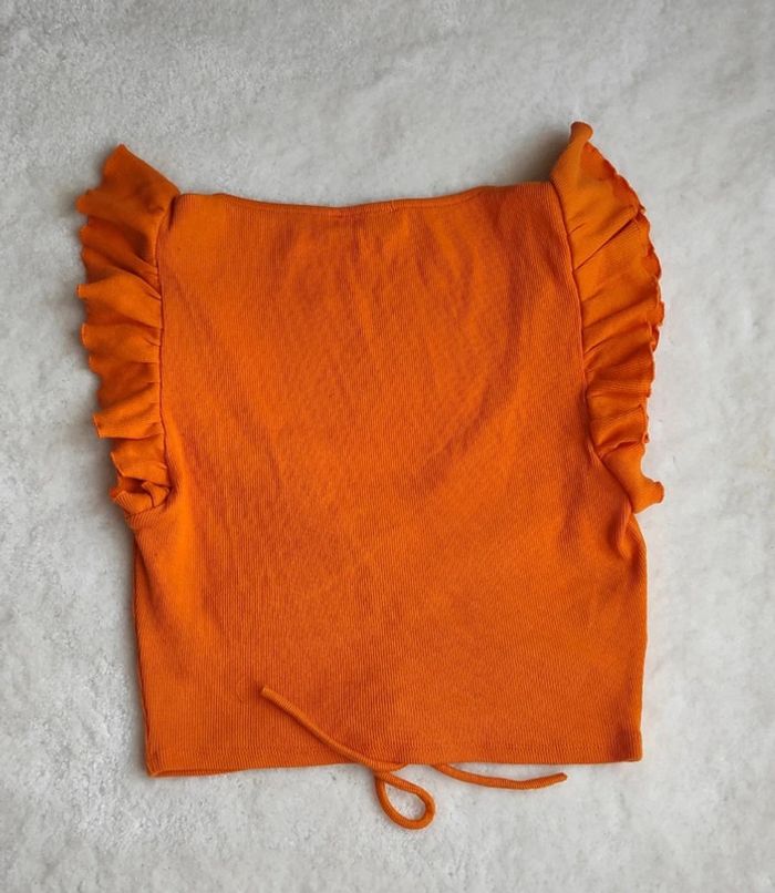 Croc top Zara orange L coton élasthanne - photo numéro 6