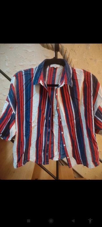 Chemise rayée courte vintage Lee