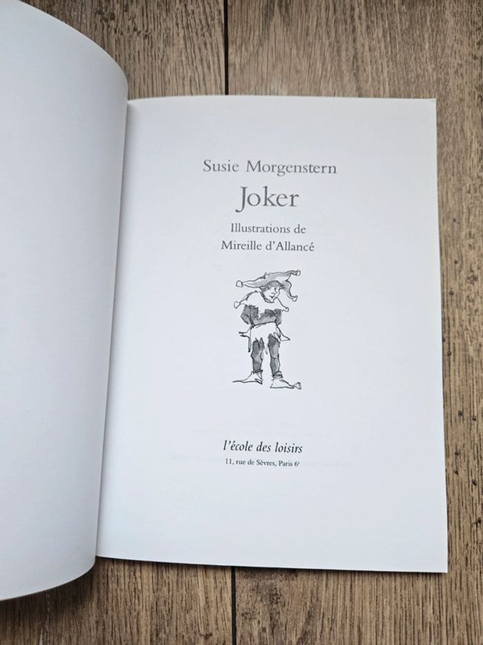 Livre Joker de l'Ecole des loisirs - photo numéro 2