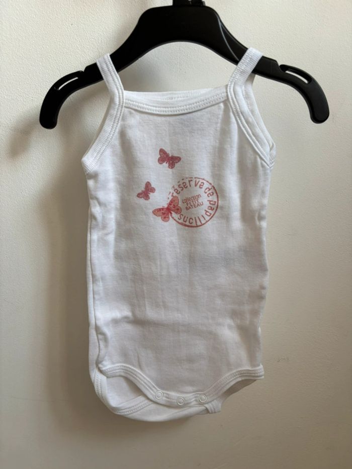 Lot 3 bodies bretelles Petit Bateau 3 mois - photo numéro 3