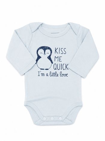 Body bébé manches longues bleu clair 