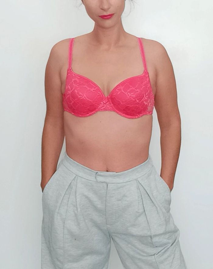 Soutien gorge corail doublé dentelle 90C