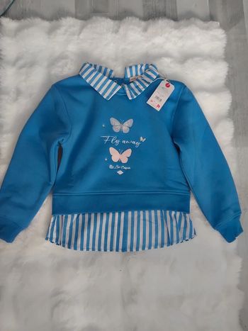 Sweat bleu fantaisie, effet 2 en 1 ,Lee Cooper, 8 ans