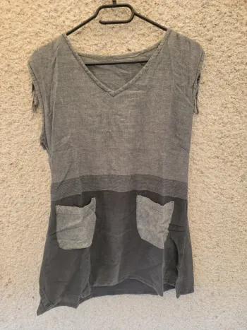 Tunique longue grunge vintage pour l'été