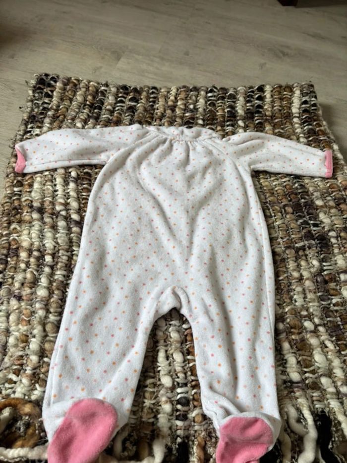 Pyjama fille blanc et rose gemo 9 mois - photo numéro 4