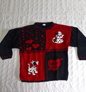 Pull vintage , fille , les 101 dalmatiens , 10 ans