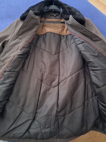 Caban  matelassé  extérieur  suedine