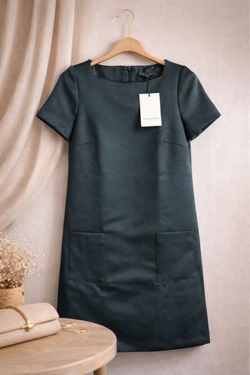 Robe noire neuve coupe rétro vintage 1960 femme T36 Tara Jarmon