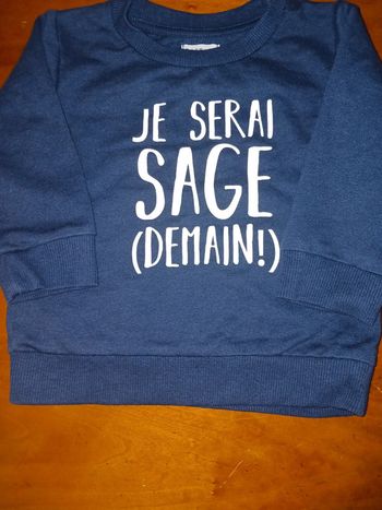 Pull fin marine 9mois pat et ripaton