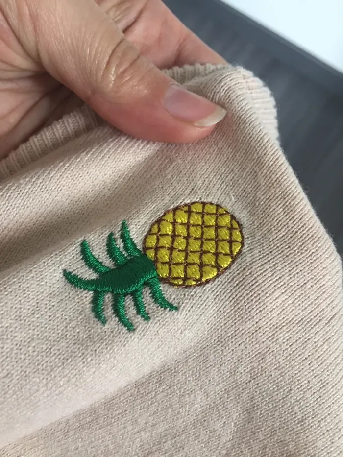 Pull beige ananas - photo numéro 2