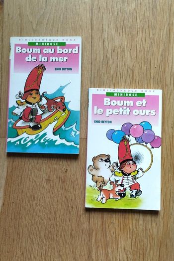 2 livres enfant Boum Bibliothèque Rose