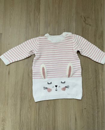 Robe Primark rose et blanche 6-9 mois