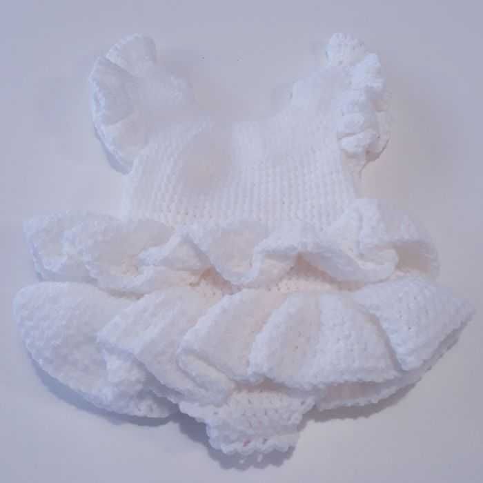 Vêtement bébé fille barboteuse crochet dentelle noeud satin rose 3 mois - photo numéro 4