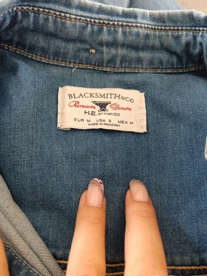 C54 chemise jeans bleu Blacksmith&co M - photo numéro 3