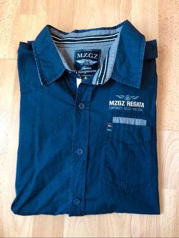 Chemise manche courte bleu marine XL