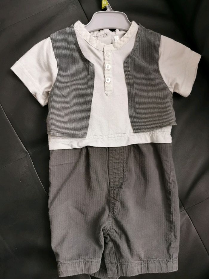Combi short cérémonie 9 mois