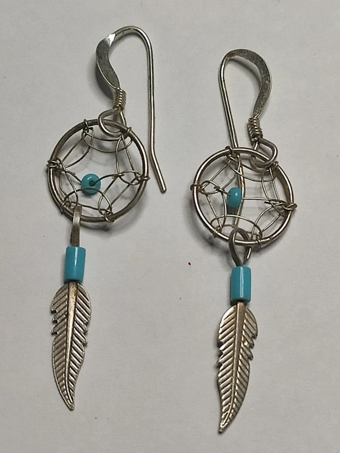 Boucles d'oreilles attrape rêve - photo numéro 1