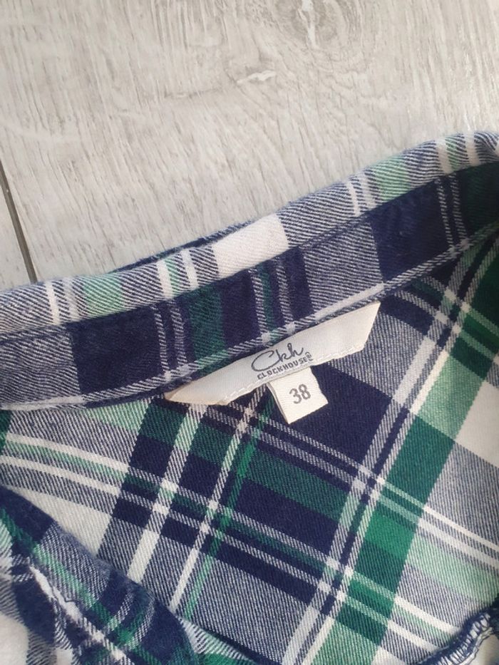 Chemise à Carreaux Bleu Vert - photo numéro 3