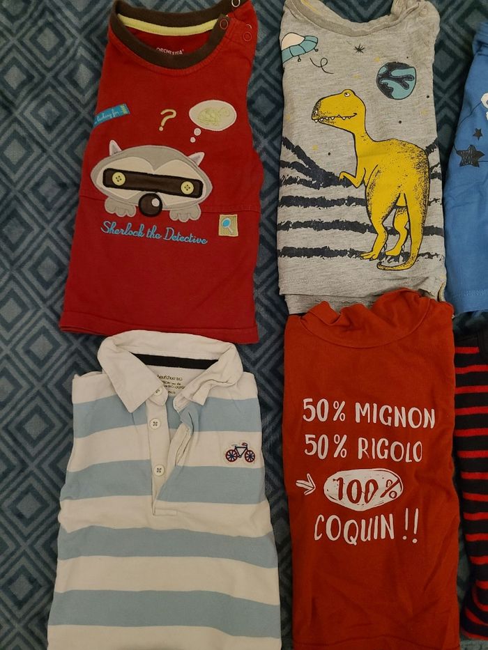 Lot t-shirts manches longues 18mois - photo numéro 3
