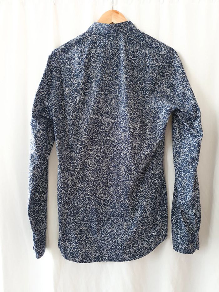 Chemise bleue à motifs easy slim - Brice - Taille M - photo numéro 9