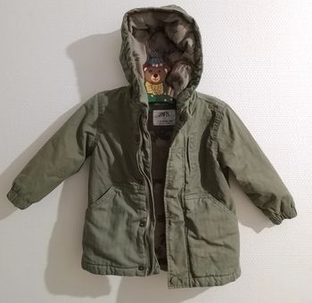 Zara veste parka capuche kaki