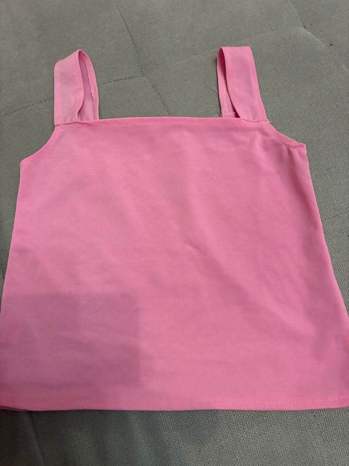 Haut débardeur rose à sequins 4 ans - photo numéro 3