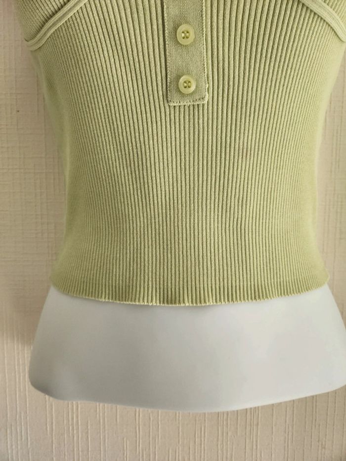 Débardeur court vert clair Zara S - photo numéro 5