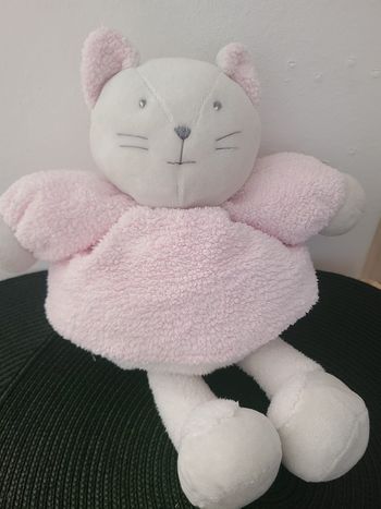 doudou chat robe rose 70