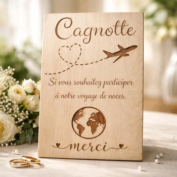 Pancarte cagnotte mariage 