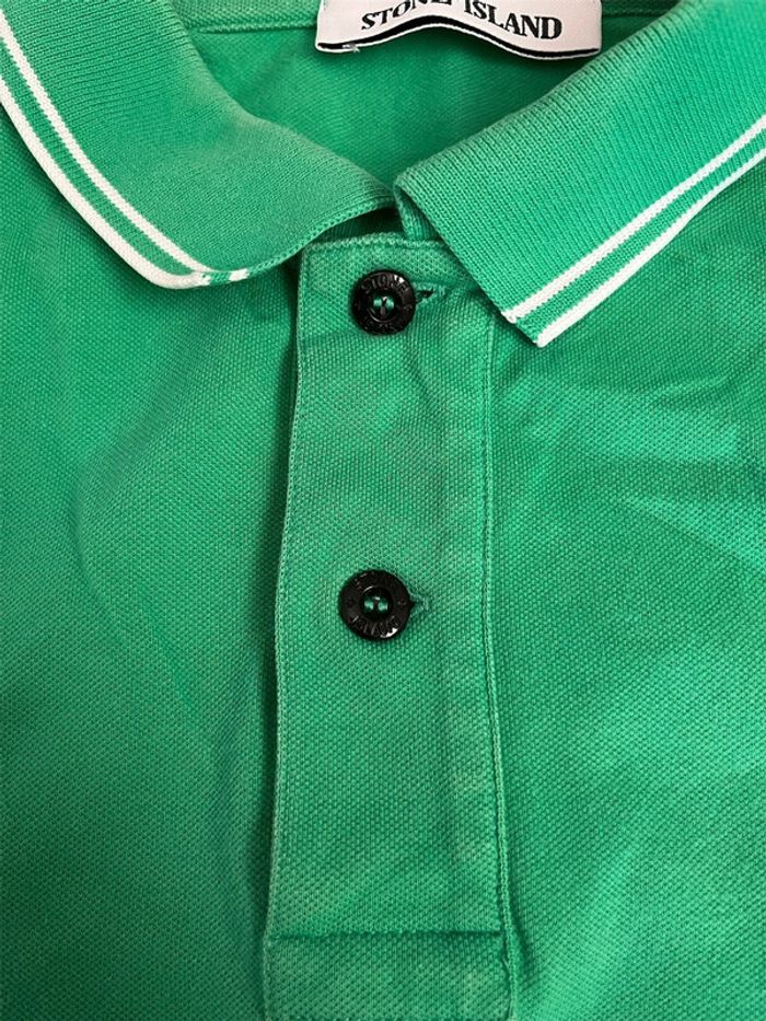 Polo Stone Island Vert L - photo numéro 4