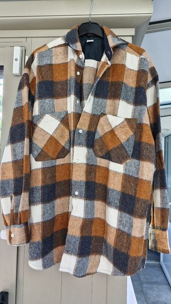 Surchemise vintage épaisse à carreaux homme