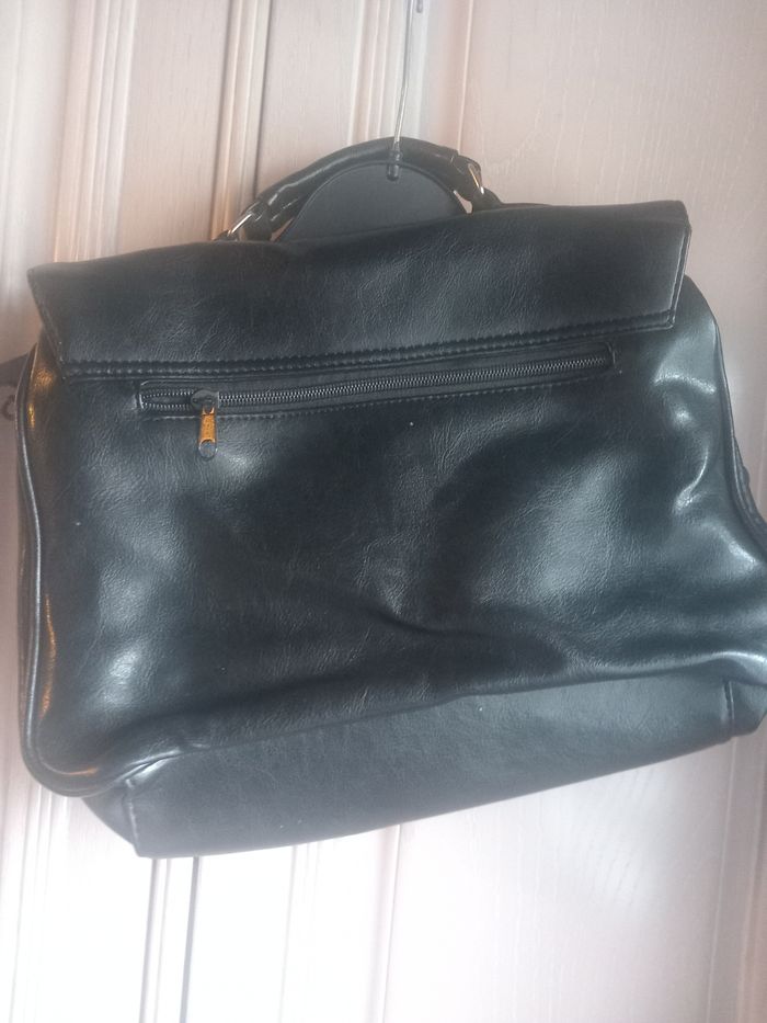 Sac à main noir simili cuir Phoenix - photo numéro 8