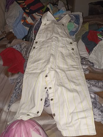 Salopettes jaune blanc