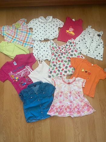 Lot 12 pièces été ensemble + hauts 12 mois