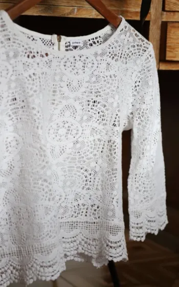 Top manches 3/4 en dentelle Pimkie taille S