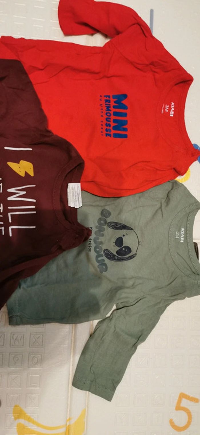 Lot 3 tee shirt manches longues - photo numéro 2